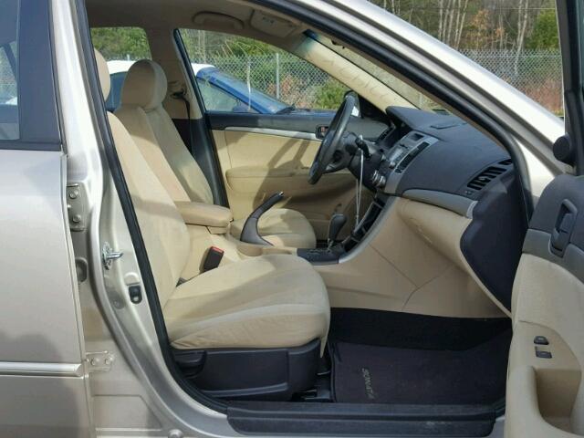 5NPET46C19H466414 - 2009 HYUNDAI SONATA GLS BEIGE photo 5