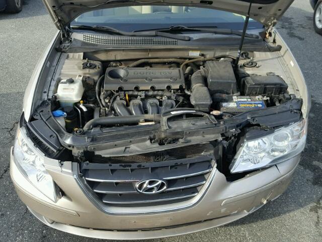 5NPET46C19H466414 - 2009 HYUNDAI SONATA GLS BEIGE photo 7