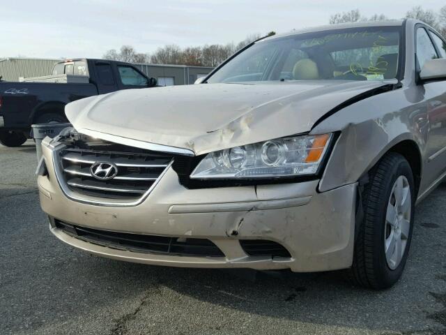 5NPET46C19H466414 - 2009 HYUNDAI SONATA GLS BEIGE photo 9