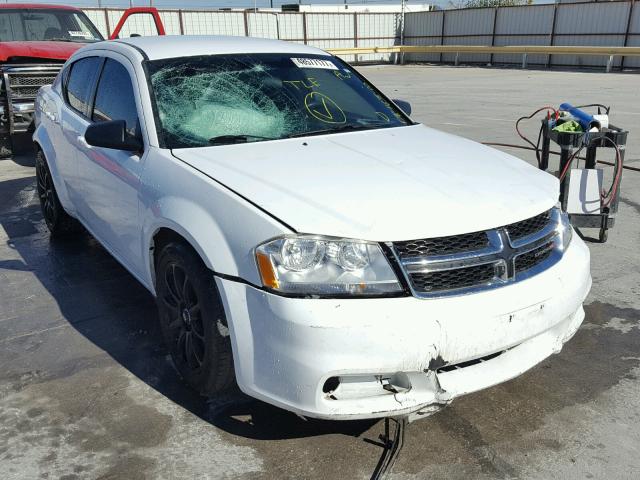 1C3CDZAB8CN237966 - 2012 DODGE AVENGER SE WHITE photo 1