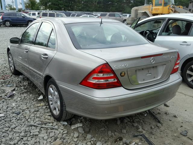 WDBRF81J85F656977 - 2005 MERCEDES-BENZ C 240 4MAT SILVER photo 3