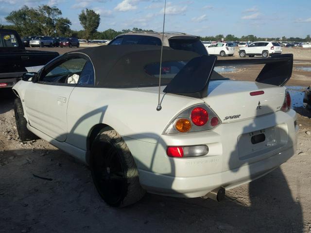 4A3AE55H15E029886 - 2005 MITSUBISHI ECLIPSE SP WHITE photo 3