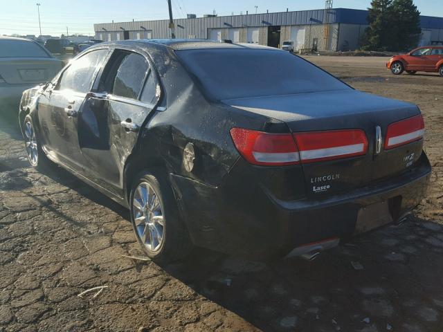 3LNHL2JC2AR751094 - 2010 LINCOLN MKZ BLACK photo 3