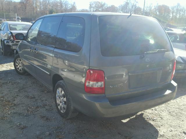 KNDUP131746563489 - 2004 KIA SEDONA EX GRAY photo 3