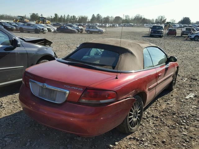 1C3EL55R74N340308 - 2004 CHRYSLER SEBRING LX RED photo 4