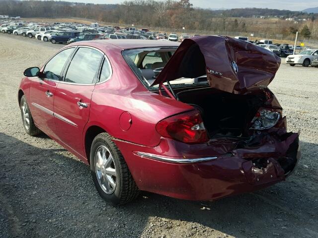 2G4WD532851279665 - 2005 BUICK LACROSSE C RED photo 3