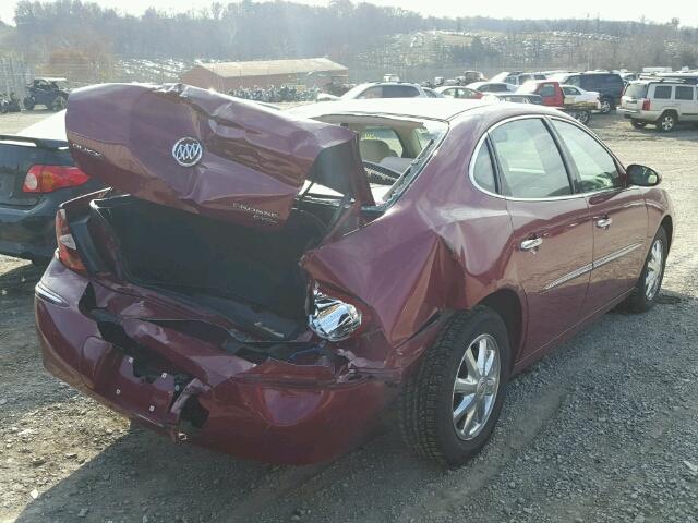 2G4WD532851279665 - 2005 BUICK LACROSSE C RED photo 4