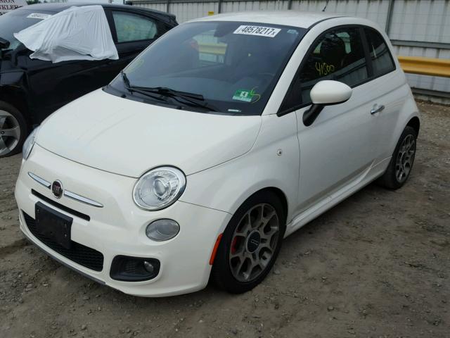 3C3CFFBR6CT358032 - 2012 FIAT 500 SPORT WHITE photo 2