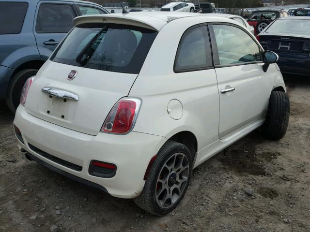 3C3CFFBR6CT358032 - 2012 FIAT 500 SPORT WHITE photo 4