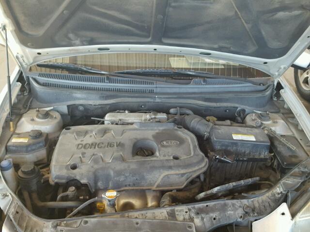 KNADE123676246149 - 2007 KIA RIO BASE SILVER photo 7