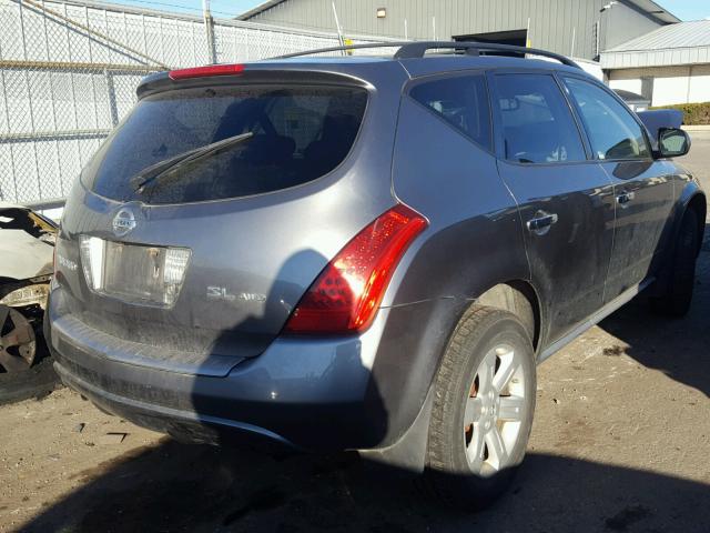 JN8AZ08W77W624957 - 2007 NISSAN MURANO SL GRAY photo 4