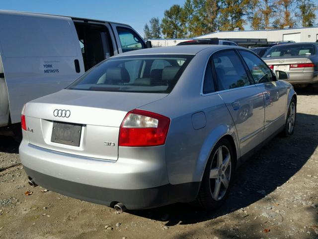 WAULT68E72A220639 - 2002 AUDI A4 3.0 QUA SILVER photo 4