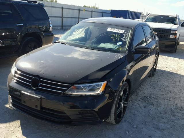 3VW267AJ4GM248117 - 2016 VOLKSWAGEN JETTA S BLACK photo 2