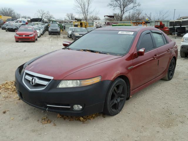 19UUA66227A009816 - 2007 ACURA TL RED photo 2