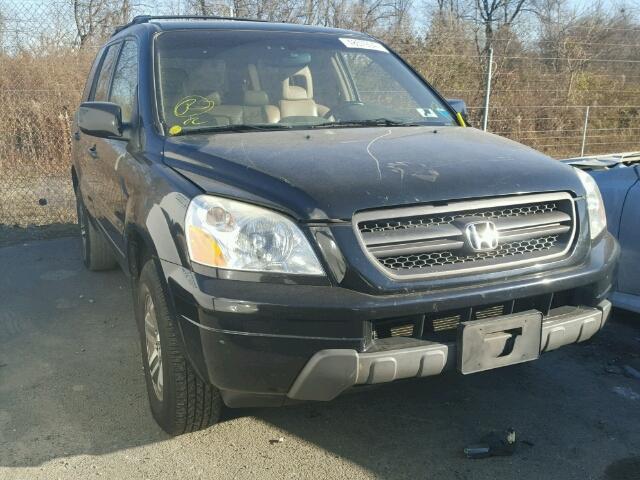 2HKYF18604H545706 - 2004 HONDA PILOT EXL BLACK photo 1