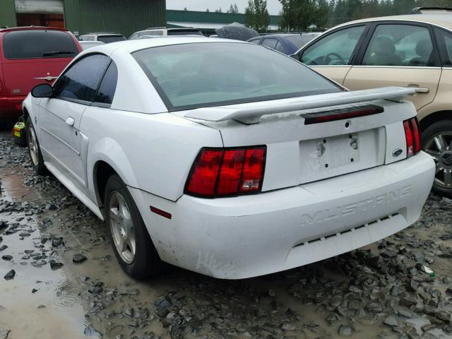 1FAFP40403F398284 - 2003 FORD MUSTANG WHITE photo 3