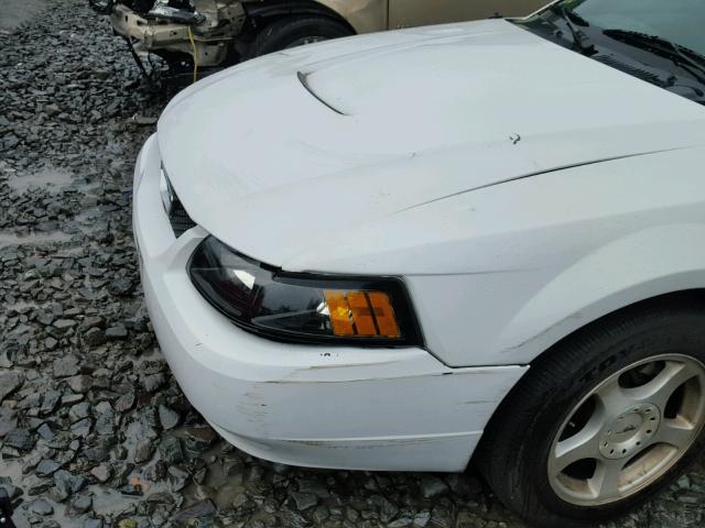 1FAFP40403F398284 - 2003 FORD MUSTANG WHITE photo 9