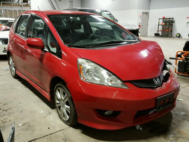 JHMGE884X9S019743 - 2009 HONDA FIT SPORT RED photo 1