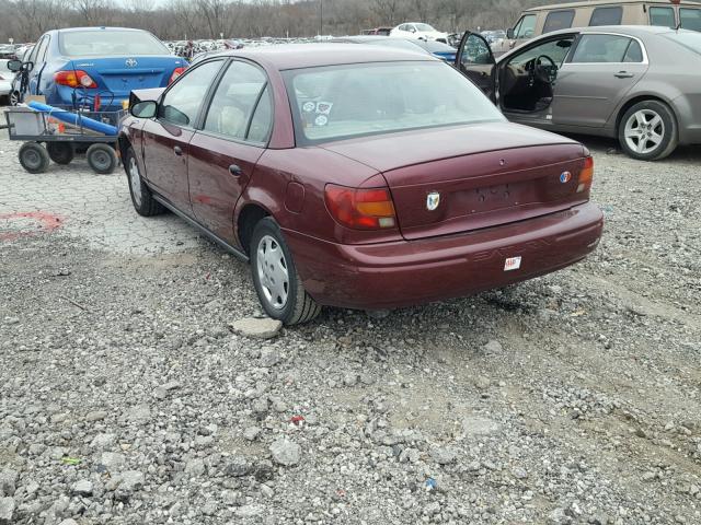 1G8ZH52872Z168243 - 2002 SATURN SL1 MAROON photo 3