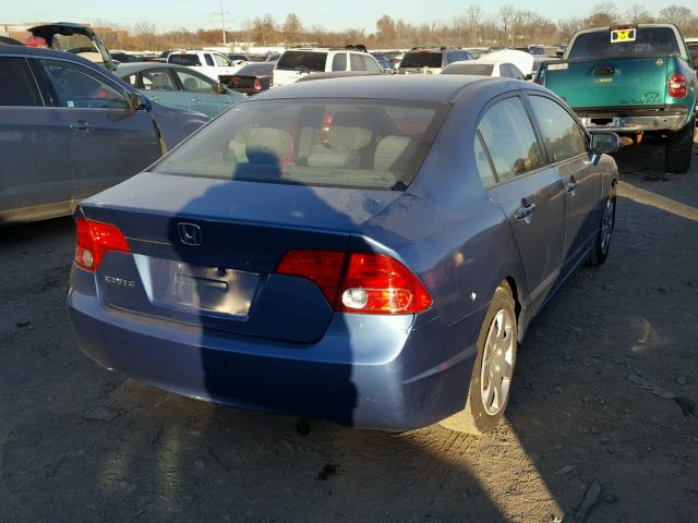 1HGFA165X7L075198 - 2007 HONDA CIVIC LX BLUE photo 4