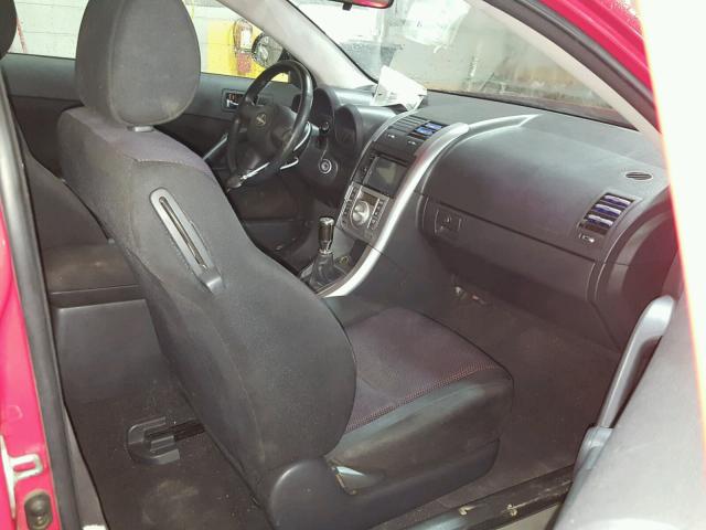 JTKDE177450060956 - 2005 SCION TC RED photo 5