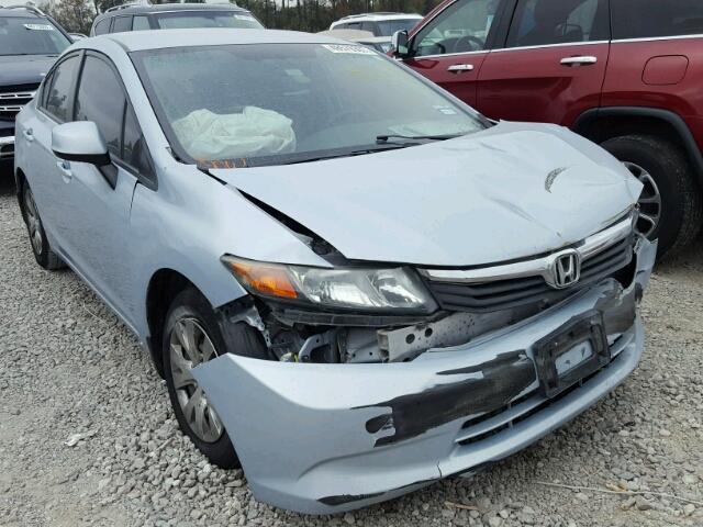 2HGFB2F54CH535191 - 2012 HONDA CIVIC LX BLUE photo 1