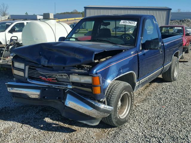 1GTEC14H9SZ562917 - 1995 GMC SIERRA C15 BLUE photo 2