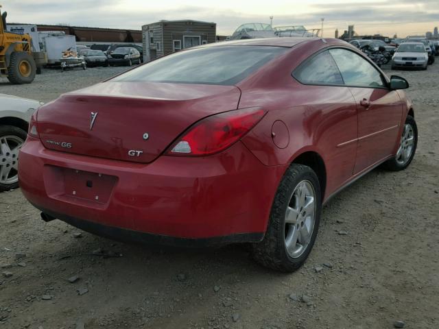 1G2ZH158264161816 - 2006 PONTIAC G6 GT RED photo 4