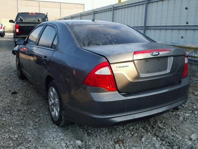 3FAHP0HA0BR241500 - 2011 FORD FUSION SE GRAY photo 3