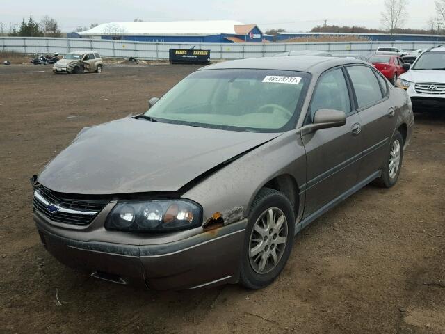 2G1WF52E839222111 - 2003 CHEVROLET IMPALA BROWN photo 2