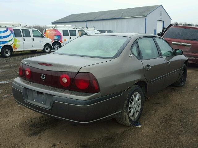 2G1WF52E839222111 - 2003 CHEVROLET IMPALA BROWN photo 4