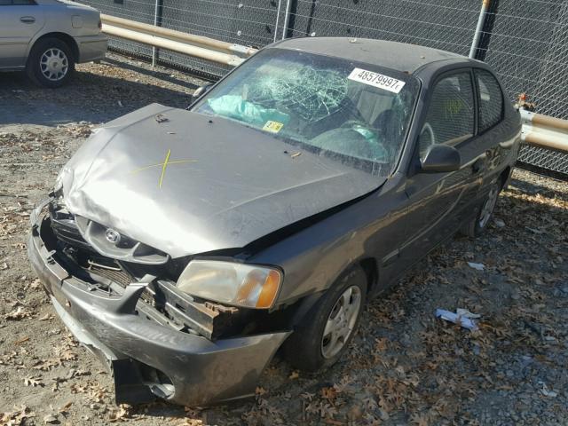 KMHCF35G62U189747 - 2002 HYUNDAI ACCENT L SILVER photo 2