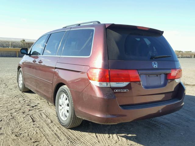 5FNRL38688B089063 - 2008 HONDA ODYSSEY EX MAROON photo 3