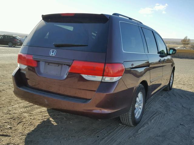 5FNRL38688B089063 - 2008 HONDA ODYSSEY EX MAROON photo 4