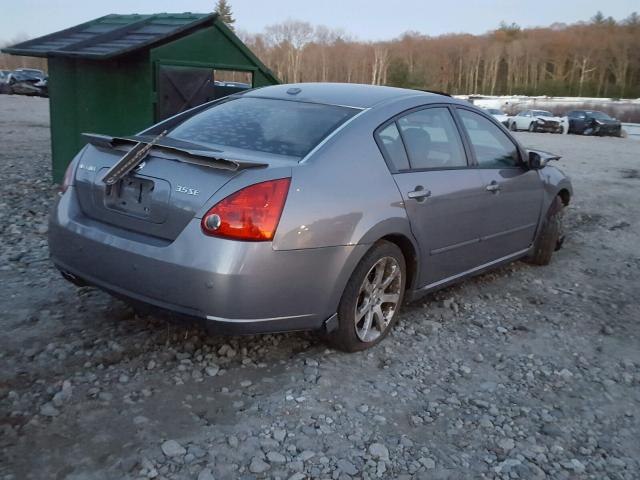 1N4BA41E28C811192 - 2008 NISSAN MAXIMA SE GRAY photo 4