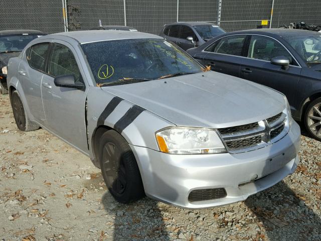 1C3CDZAB8CN265721 - 2012 DODGE AVENGER SE SILVER photo 1