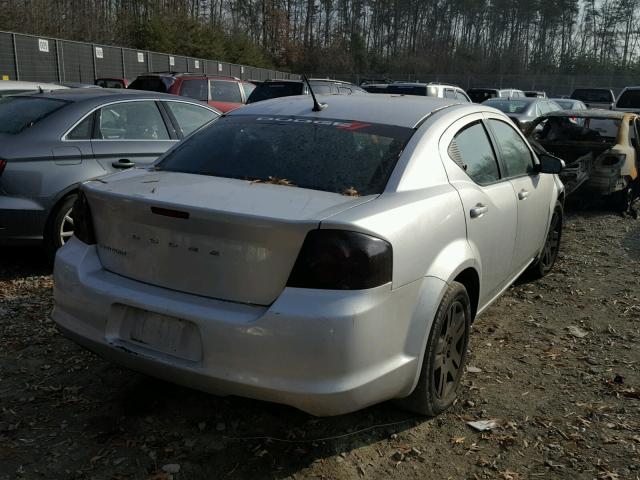 1C3CDZAB8CN265721 - 2012 DODGE AVENGER SE SILVER photo 4