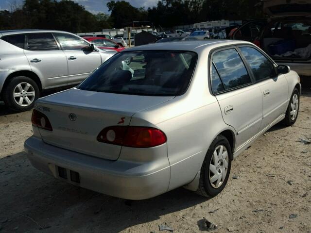 2T1BR12E01C491416 - 2001 TOYOTA COROLLA CE GRAY photo 4