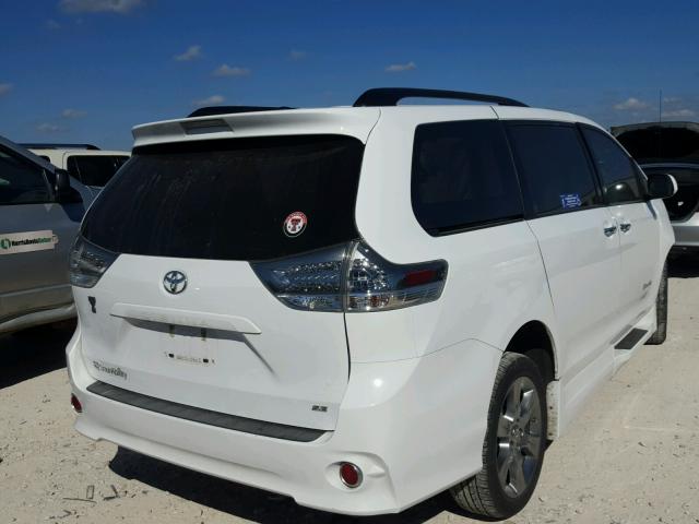 5TDXK3DC7ES441921 - 2014 TOYOTA SIENNA SPO WHITE photo 4