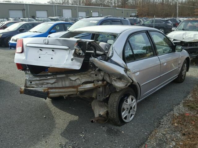 2HGES16543H594778 - 2003 HONDA CIVIC LX SILVER photo 4