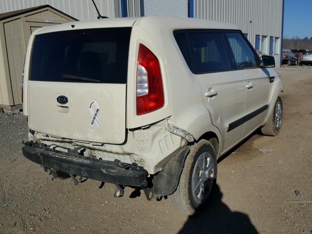 KNDJT2A55C7444357 - 2012 KIA SOUL WHITE photo 4