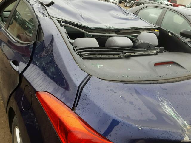 5NPDH4AE9DH238465 - 2013 HYUNDAI ELANTRA GL BLUE photo 9