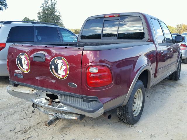 1FTRW07633KB90921 - 2003 FORD F150 SUPER MAROON photo 4