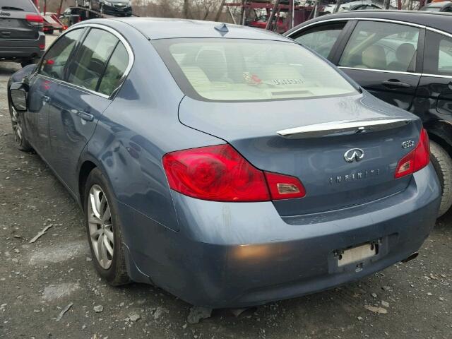 JNKBV61F78M268613 - 2008 INFINITI G35 BLUE photo 3