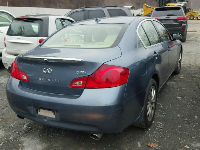 JNKBV61F78M268613 - 2008 INFINITI G35 BLUE photo 4