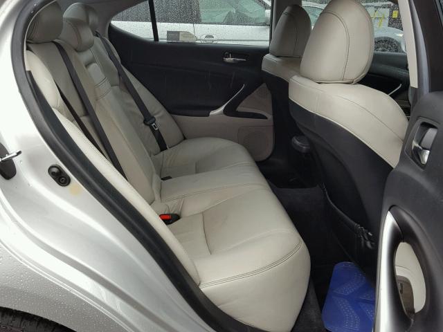 JTHBK262495090243 - 2009 LEXUS IS 250 SILVER photo 6