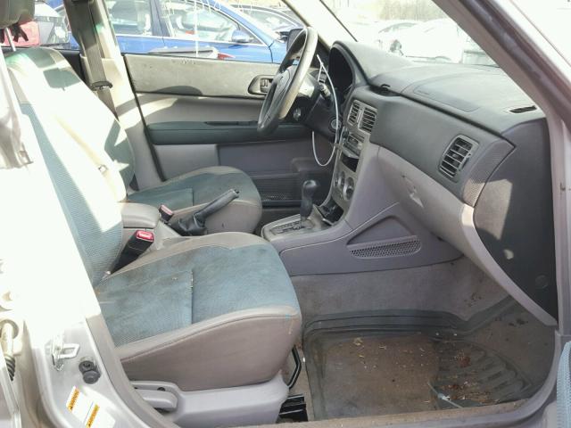 JF1SG63615H731655 - 2005 SUBARU FORESTER 2 SILVER photo 5