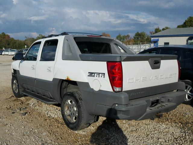 3GNEC13T72G203076 - 2002 CHEVROLET AVALANCHE WHITE photo 3