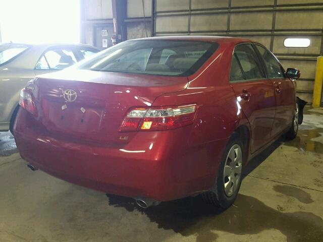 4T1BK46K78U058674 - 2008 TOYOTA CAMRY LE RED photo 4