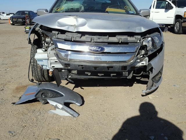 3FAHP0HA5CR402411 - 2012 FORD FUSION SE SILVER photo 9